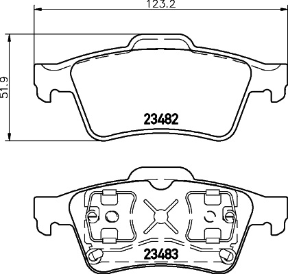 8DB355009121 HELLA Комплект тормозных колодок, дисковый тормоз