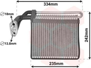 1800V461 VAN WEZEL Испаритель, кондиционер