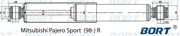 G11245178 BORT Амортизатор газомасляный задний для Mitsubishi Pajero Sport  (98-) R