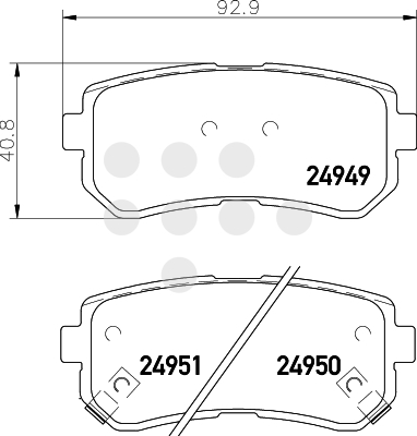 8DB355029711 BEHR-HELLA Комплект тормозных колодок, дисковый тормоз