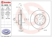 09A60910 BREMBO Тормозной диск