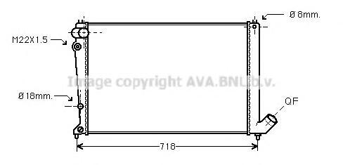 CNA2107 AVA Радиатор, охлаждение двигателя