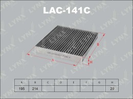 LAC141C LYNXAUTO Фильтр салонный угольный