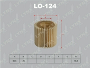 LO124 LYNXAUTO Фильтр масляный