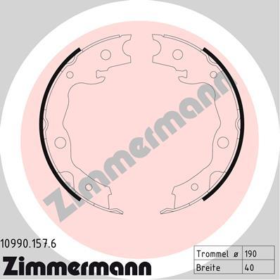 109901576 ZIMMERMANN Комплект тормозных колодок, стояночная тормозная система