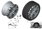 36116796150 BMW Колесный диск легкоспл.дов.до блеска, 11,5JX21  ET:38