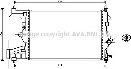 OLA2484 AVA Радиатор, охлаждение двигателя