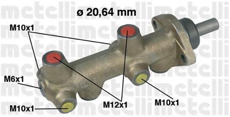 050043 METELLI Главный тормозной цилиндр