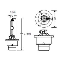 66240CLC OSRAM Лампа ксеноновая Osram XENARC CLASSIC D2S (35W 85V P32d-2) 1шт.