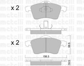 2202630 METELLI Колодки тормозные дисковые, комплект