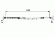 1987477580 BOSCH Трос, стояночная тормозная система