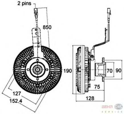 8MV376758471 BEHR-HELLA Сцепление, вентилятор радиатора