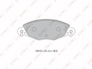 BD2209 LYNXAUTO Колодки тормозные передние