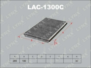 LAC1300C LYNXAUTO Фильтр салонный угольный