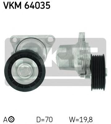 VKM64035 SKF Натяжной ролик, поликлиновой  ремень