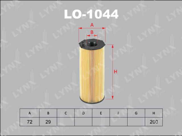 LO1044 LYNX Фильтр масляный