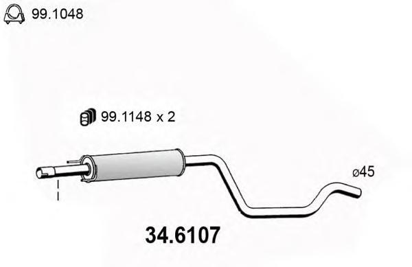 346107 ASSO (1/2 ОЕ дет) Гл ср ч Opel Meriva 1.6i 03-05