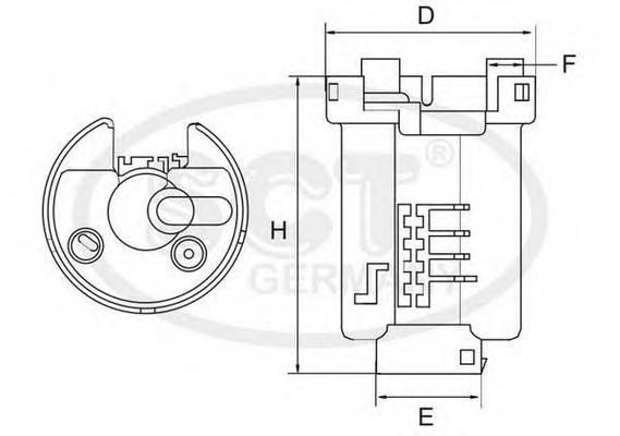 ST497 SCT Топливный фильтр