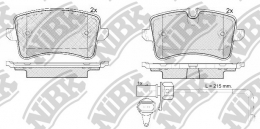 PN0478W NIBK Колодки тормозные дисковые с датчиком износа