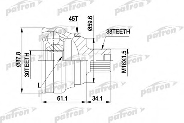 PCV1140 PATRON ШРУС