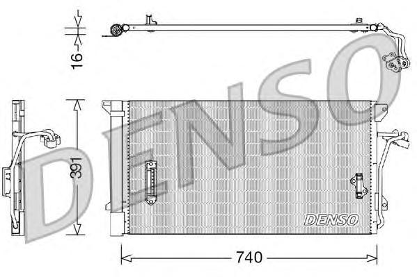 DCN02027 DENSO Радиатор кондиционера