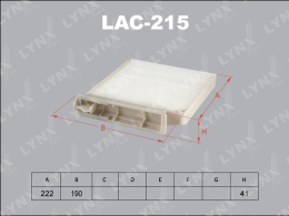 LAC215 LYNX Фильтр салонный