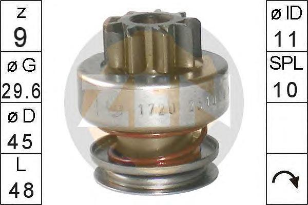 225739 ERA Привод с механизмом свободного хода, стартер