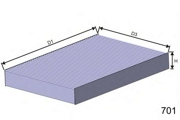 Фильтр, воздух во внутренном пространстве MISFAT HB163
