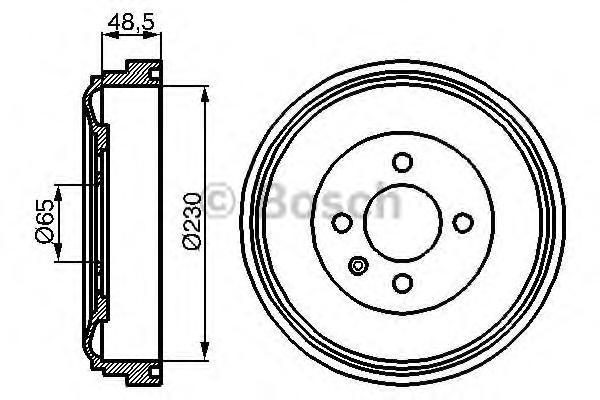 0986477036 BOSCH Тормозной барабан