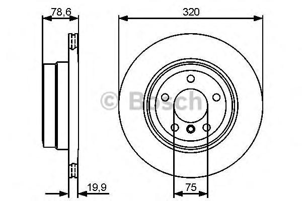 0986479442 BOSCH Тормозной диск