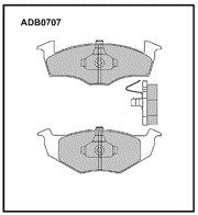 ADB0707 ALLIED NIPPON Колодки тормозные