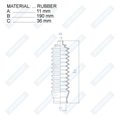 RDZ0248MG MOTORHERZ Пыльник рулевой рейки