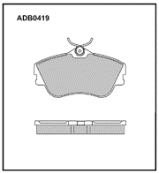 ADB0419 ALLIED NIPPON Дисковые томозные колодки