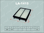 LA1415 LYNXAUTO Фильтр воздушный