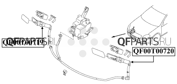 QF00T00719 QUATTRO FRENI ФОРСУНКА ОМЫВАТЕЛЯ ФАРЫ