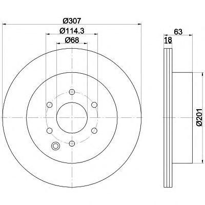 8DD355115851 BEHR-HELLA Тормозной диск
