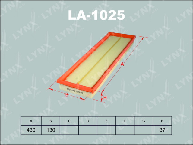 LA1025 LYNX Воздушный фильтр