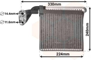1800V459 VAN WEZEL Испаритель, кондиционер