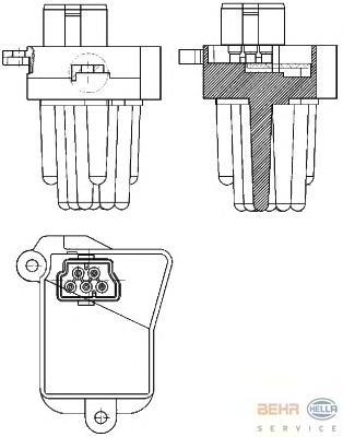 5HL351321331 HELLA Блок управления отопителем