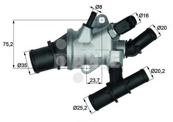 TI16288 BEHR-HELLA Термостат, охлаждающая жидкость
