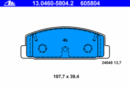 13046058042 ATE Комплект тормозных колодок, дисковый тормоз