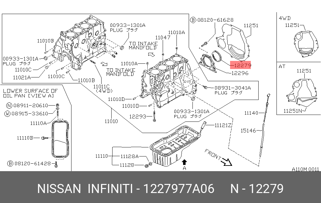1227977A06 NISSAN Уплотняющее кольцо, коленчатый вал