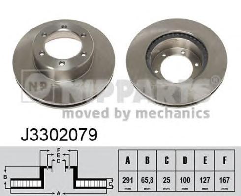 J3302079 NIPPARTS Тормозной диск