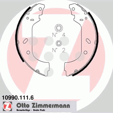 109901116 ZIMMERMANN Комплект тормозных колодок