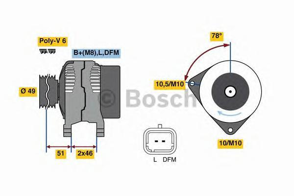 0986081020 BOSCH Генератор