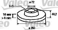 186851 VALEO Тормозной диск