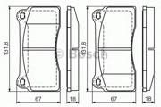 0986494353 BOSCH Комплект тормозных колодок, дисковый тормоз