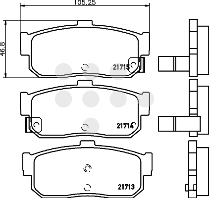 8DB355027251 HELLA Комплект тормозных колодок, дисковый тормоз