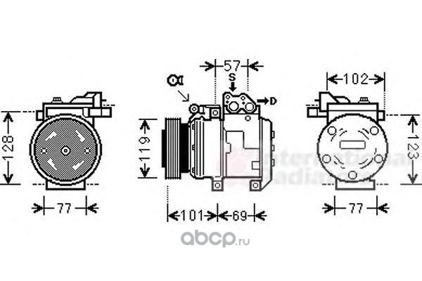 8300K146 VAN WEZEL Компрессор, кондиционер