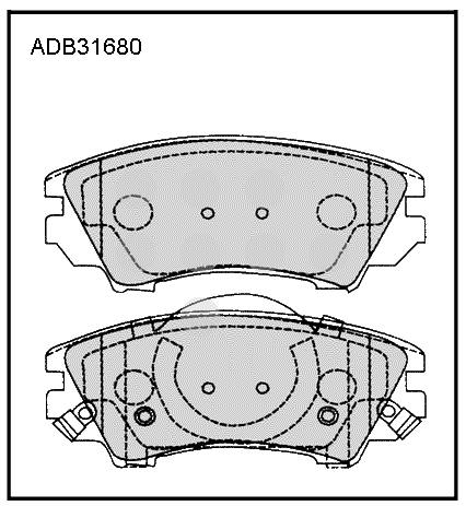 ADB31680 ALLIED NIPPON Колодки тормозные дисковые